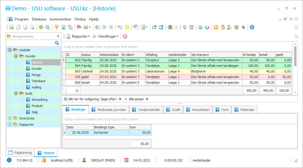 Program til medicinsk center