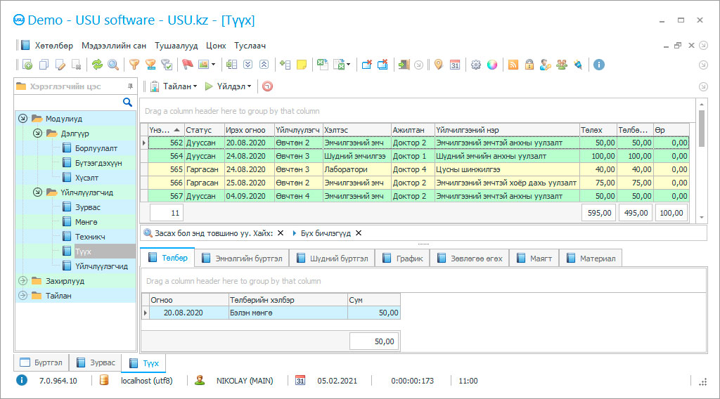 Эмнэлгийн төвийн хөтөлбөр