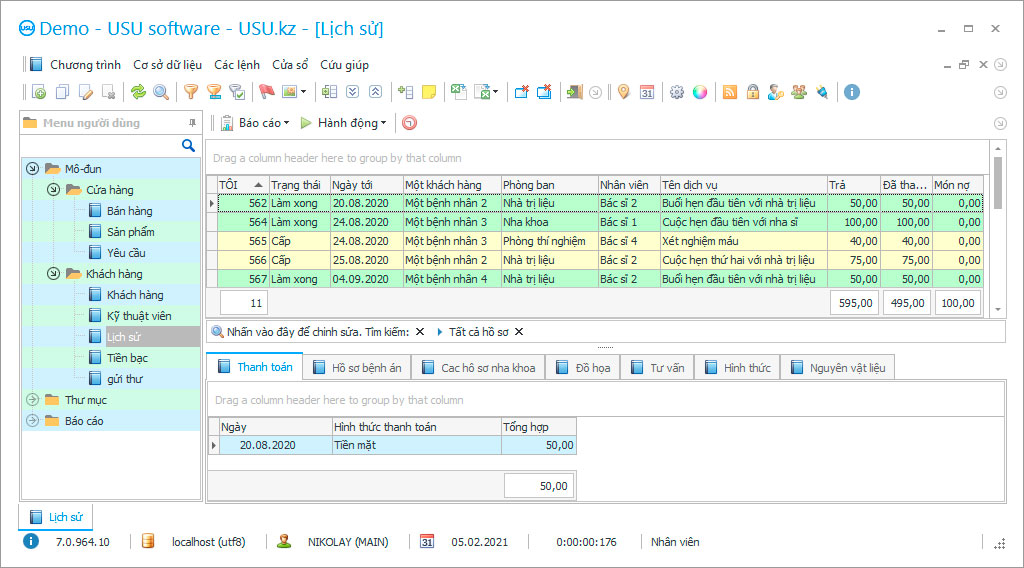 Chương trình cho trung tâm y tế