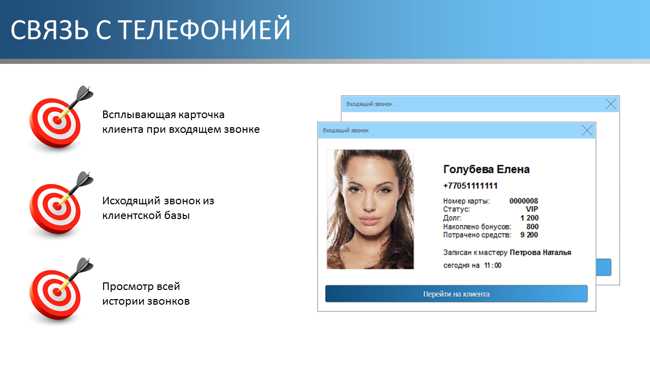 Связь с телефонией